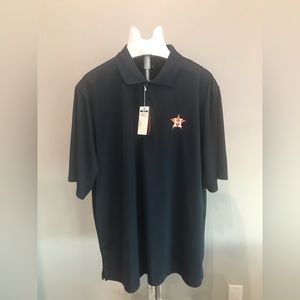 NWT Navy Houston Astros Performance Polo, Size (XL).